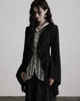 DOINDULGE Textured Striped Collar Shirt