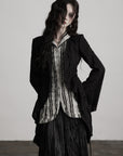 DOINDULGE Textured Striped Collar Shirt