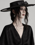 DOINDULGE Kimono Sleeve Wrap Coat with Red Contrast Cuffs and Long Tie