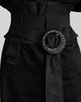 DOINDULGE Structured Strapless Bustier Belt with Oversized Ring Detail