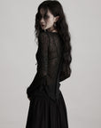 DOINDULGE Distressed Knit Long Sleeve Cardigan