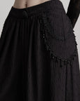 DOINDULGE Beaded Lace Wide Pants