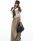 IAMXIAA Ribbed Knit Spaghetti Strap Tank Top