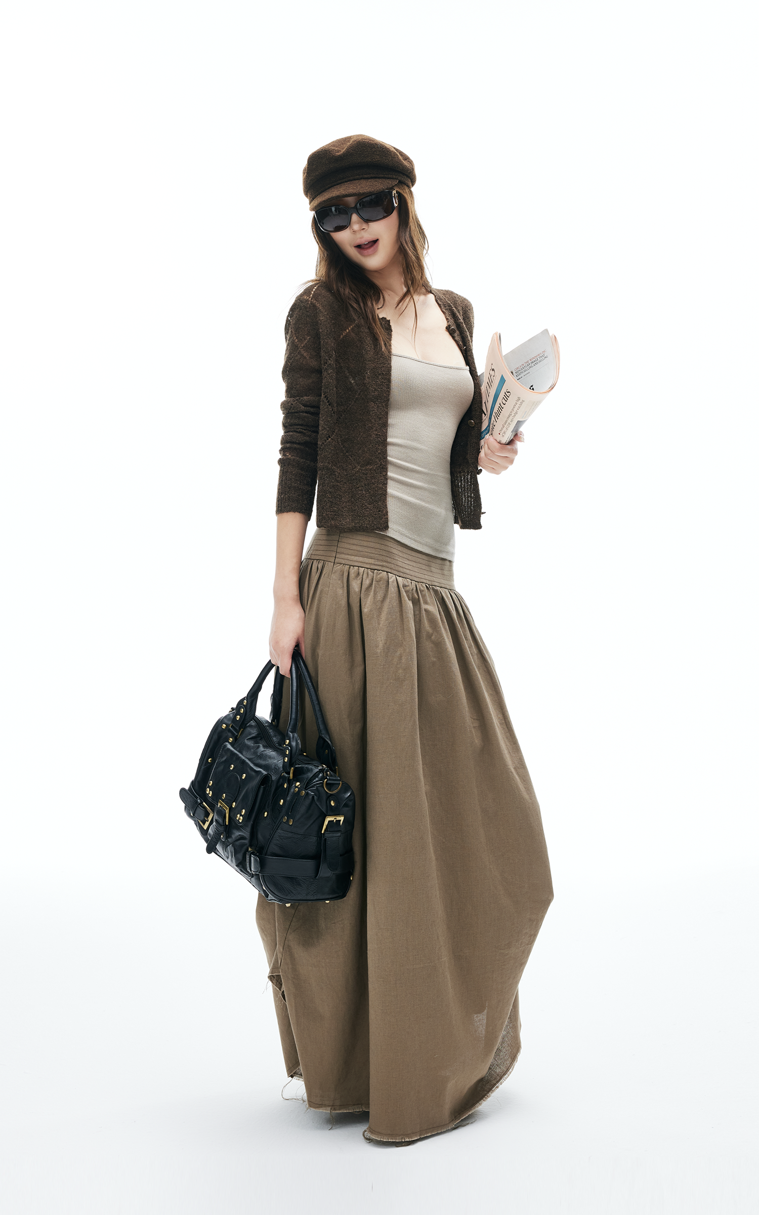 IAMXIAA Sheer Knit Button Up Cardigan