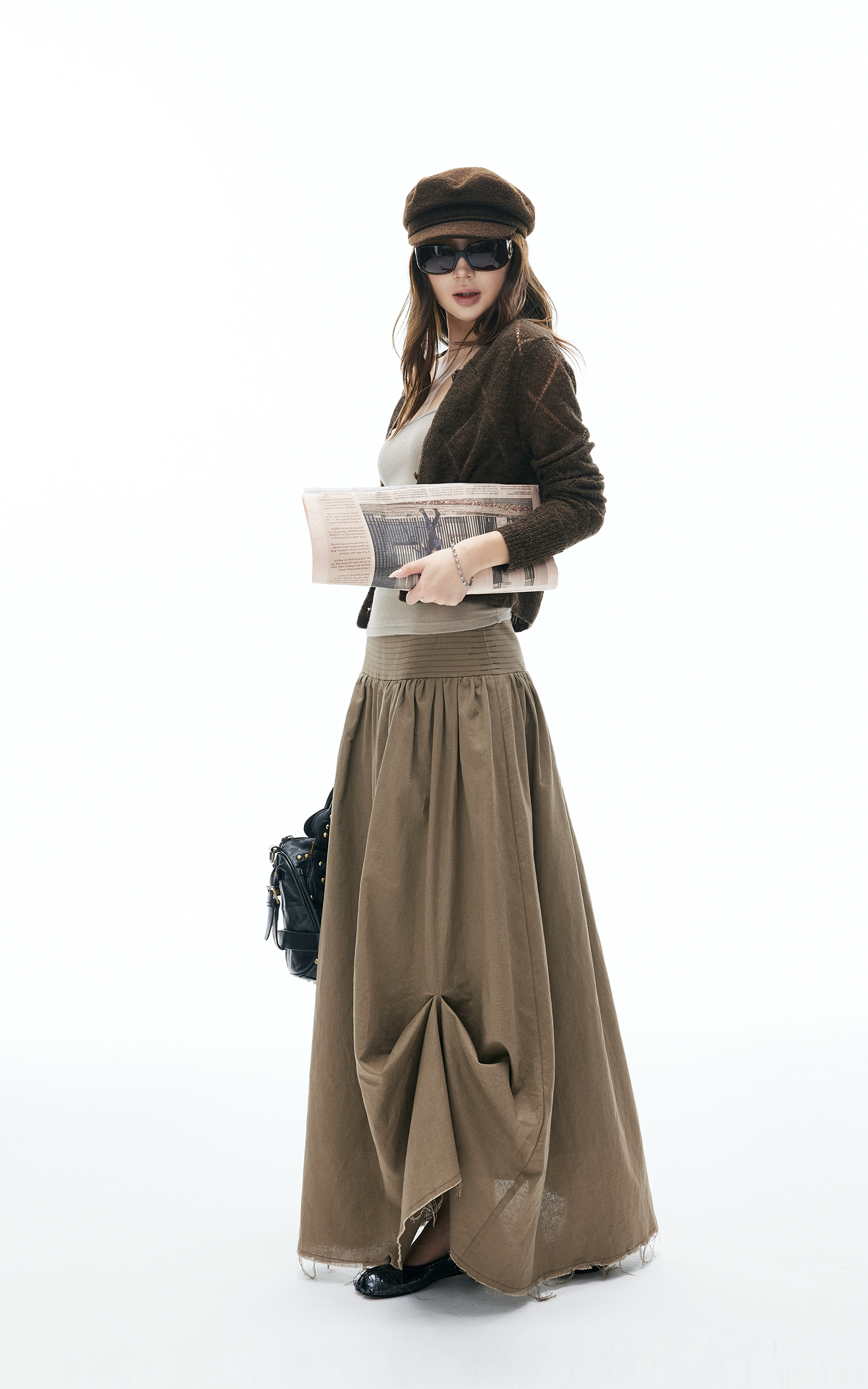 IAMXIAA Sheer Knit Button Up Cardigan