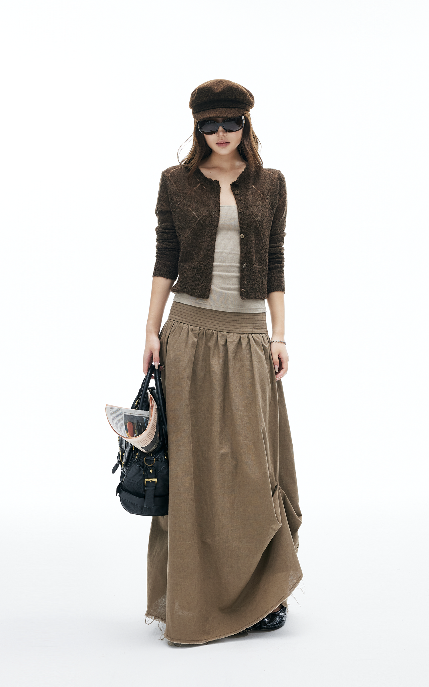 IAMXIAA Sheer Knit Button Up Cardigan
