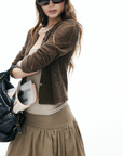 IAMXIAA Sheer Knit Button Up Cardigan