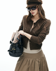 IAMXIAA Sheer Knit Button Up Cardigan