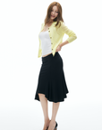 IAMXIAA Sheer Knit Button Up Cardigan