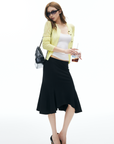 IAMXIAA Sheer Knit Button Up Cardigan