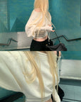 Rase le sol Off-Shoulder Knit Cropped Sweater