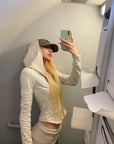 Rase le sol Fitted Hooded Zip Jacket