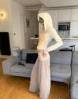 Rase le sol Fitted Hooded Zip Jacket