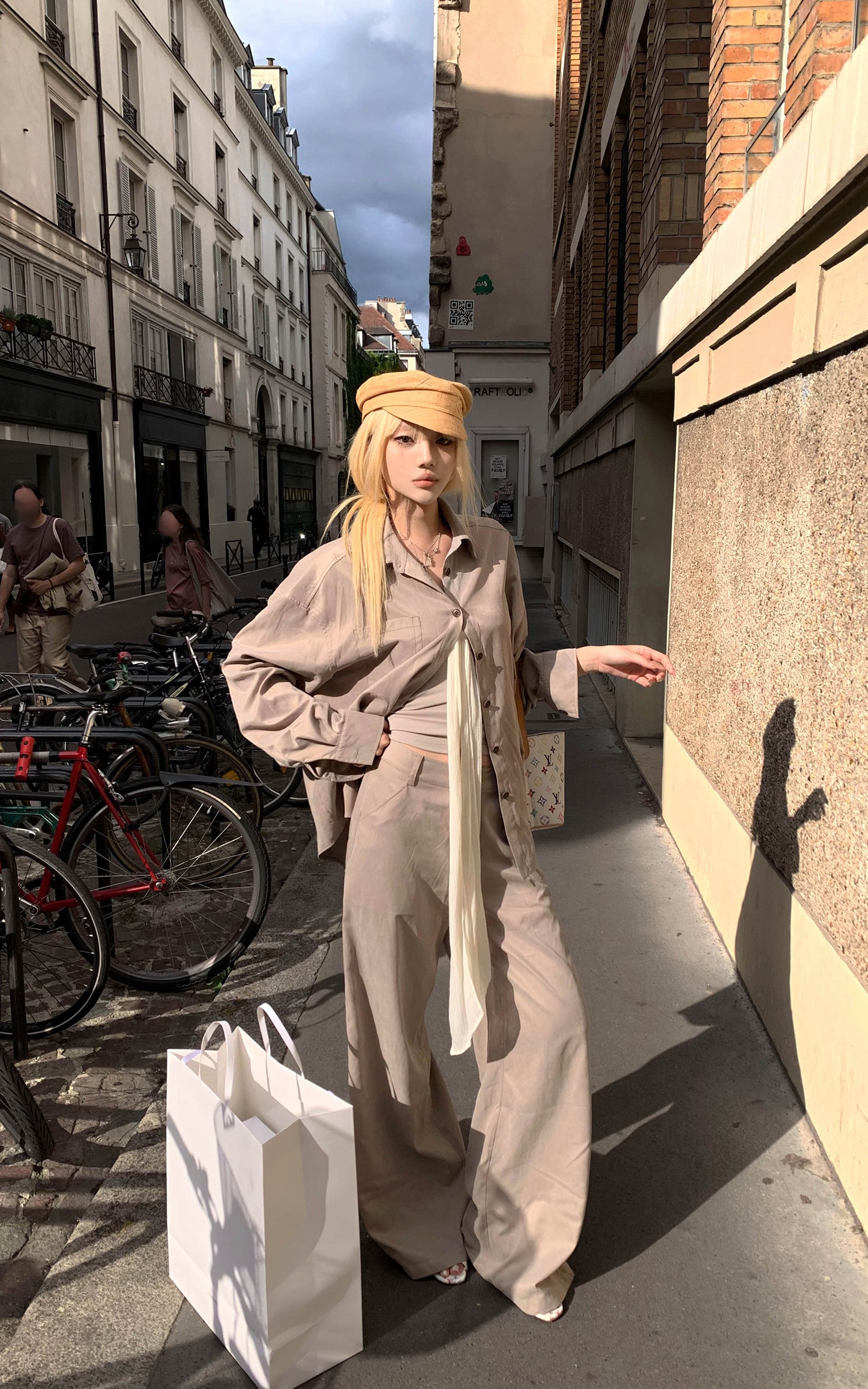 Rase le sol Relaxed Shirt and Wide-Leg Pants Set