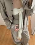 Rase le sol Asymmetric Bow Tube Top
