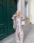 Rase le sol Relaxed Shirt and Wide-Leg Pants Set