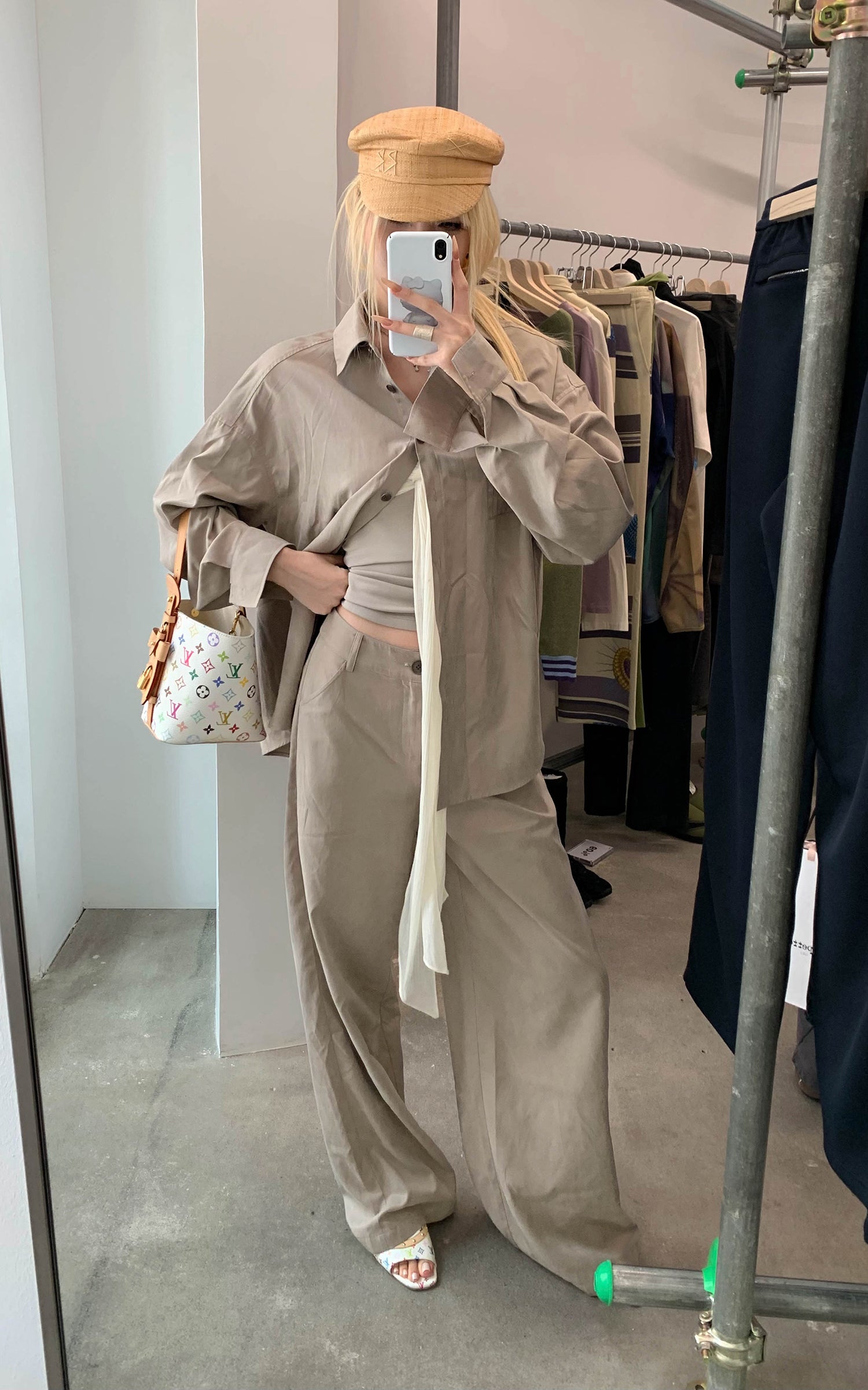 Rase le sol Relaxed Shirt and Wide-Leg Pants Set