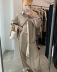 Rase le sol Relaxed Shirt and Wide-Leg Pants Set