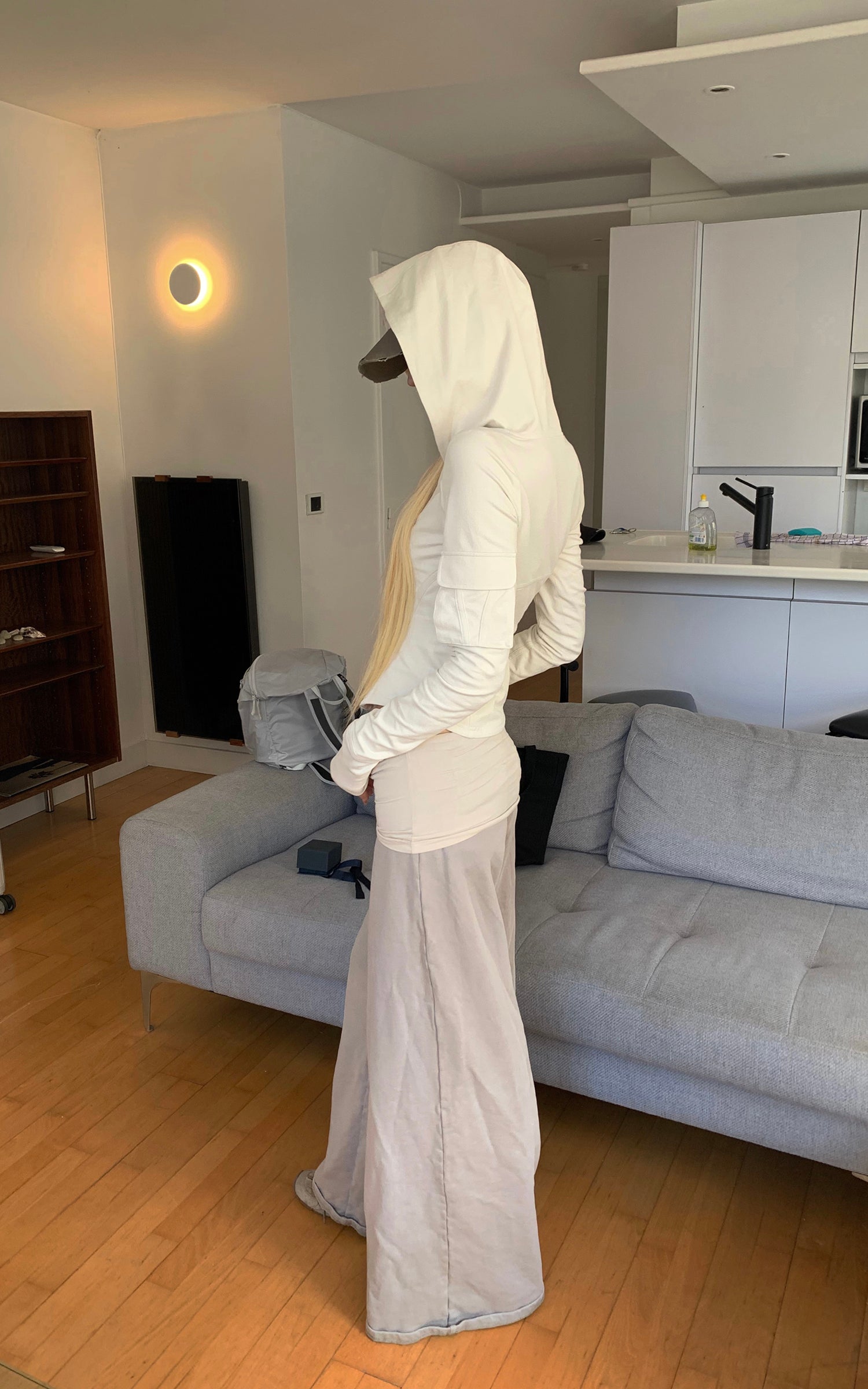 Rase le sol Fitted Hooded Zip Jacket
