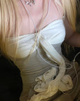 Rase le sol Asymmetric Bow Tube Top