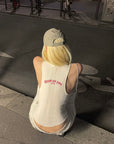 Rase le sol Ribbed Embroidered Tank Top