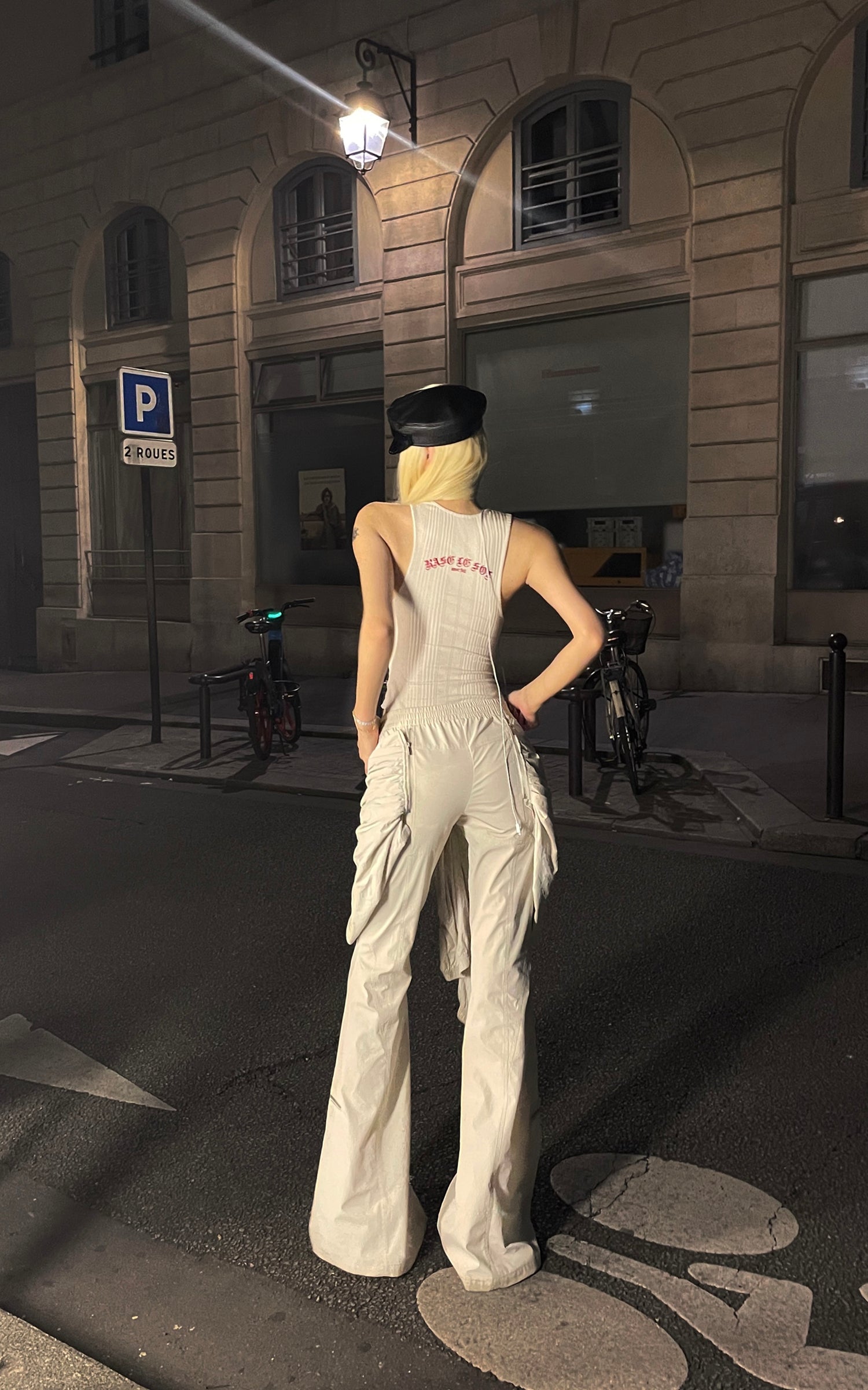 Rase le sol Knotted Detail Flared Casual Pants