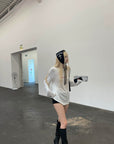 Rase le sol Knitted Shorts with Matching Headscarf