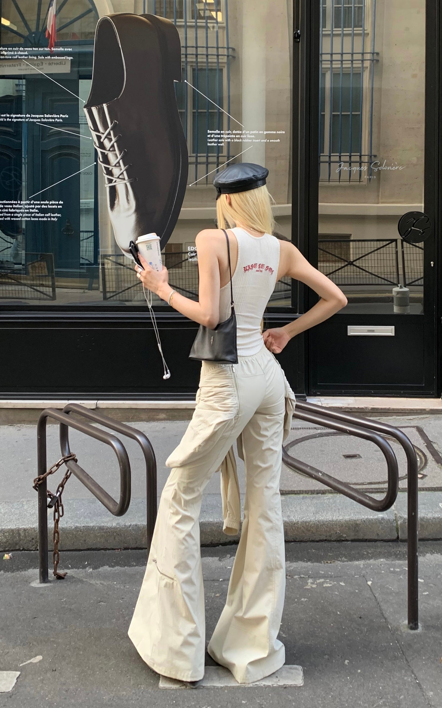 Rase le sol Ribbed Embroidered Tank Top