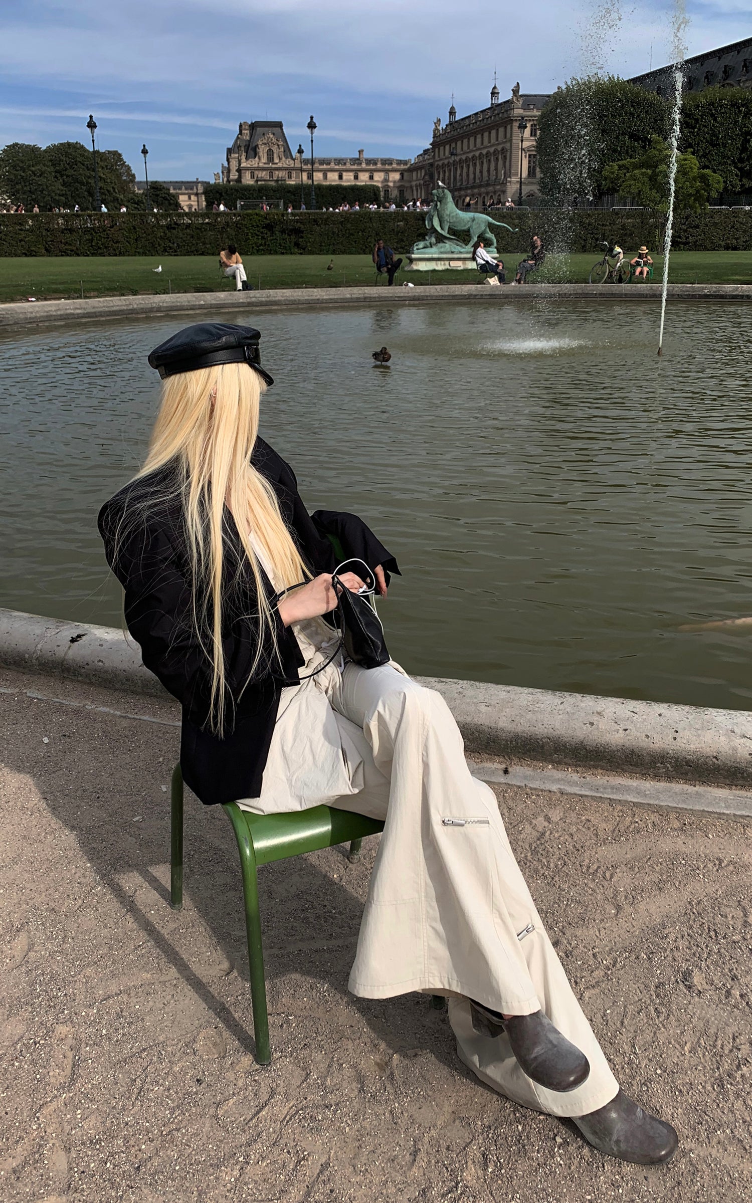 Rase le sol Knotted Detail Flared Casual Pants