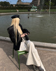 Rase le sol Knotted Detail Flared Casual Pants