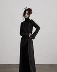 DOINDULGE Asymmetric Long Shirt Draped Textured Layer Deconstructed Minimal Design