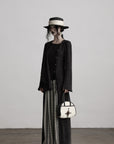 DOINDULGE Asymmetric Long Shirt Draped Textured Layer Deconstructed Minimal Design