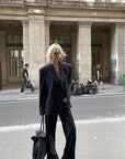 Rase le sol Suit Set Relaxed Straight Pants and Structured Blazer
