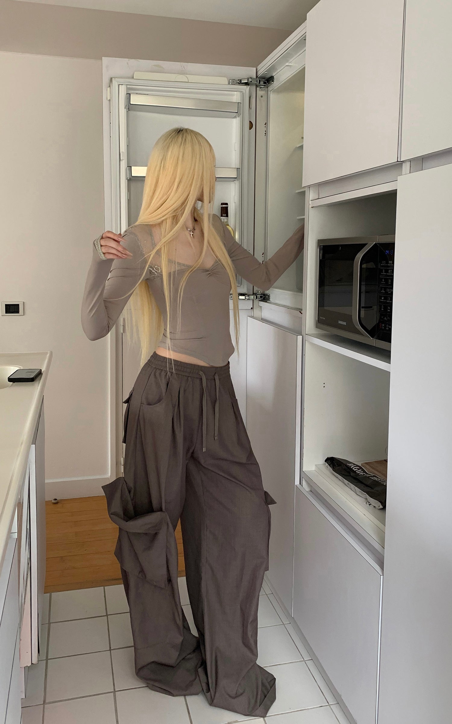 Rase le sol Loose Cargo Pocket Pants