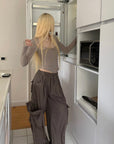 Rase le sol Loose Cargo Pocket Pants
