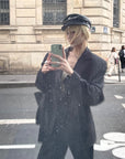 Rase le sol Suit Set Relaxed Straight Pants and Structured Blazer