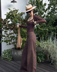 ROVENTE Wide Leg High Waist Pants – Relaxed Silhouette with Double Button Detail