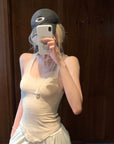 Rase le sol Ribbed Embroidered Tank Top
