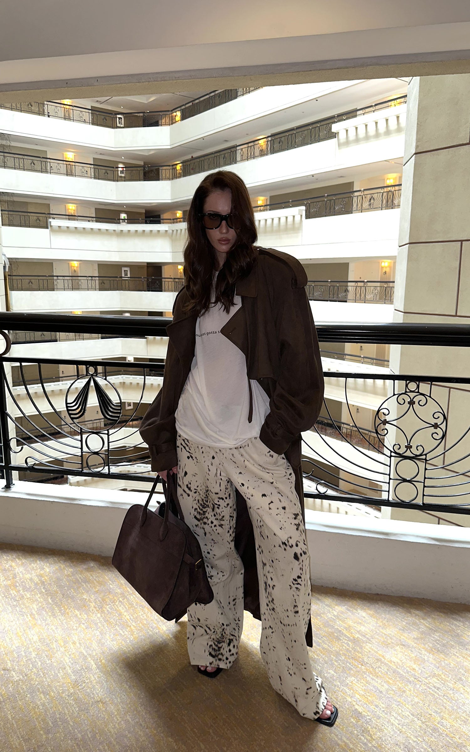 0122stepll Leopard Straight-Leg Pants