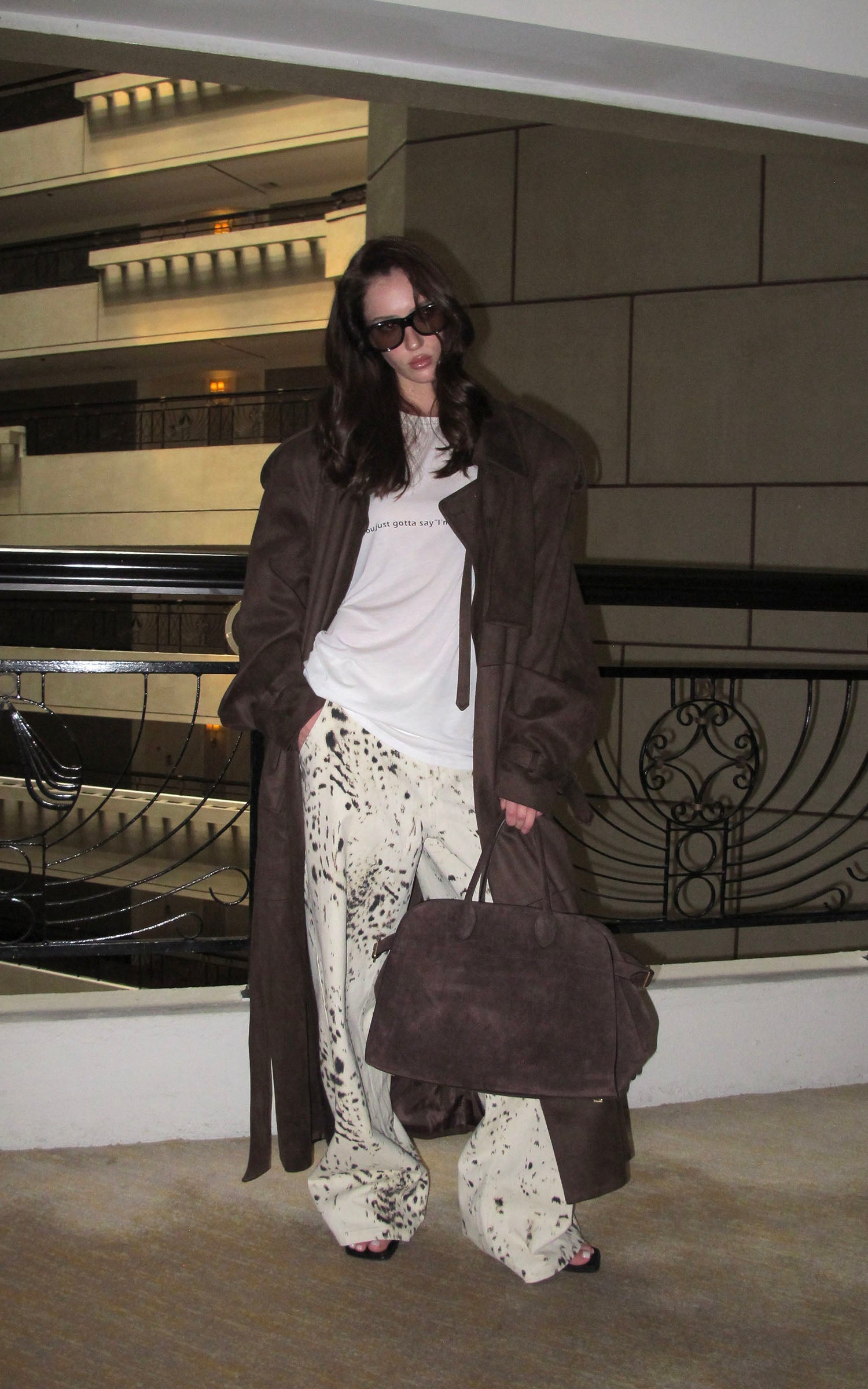 0122stepll Leopard Straight-Leg Pants