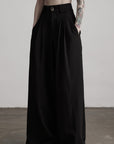 DOINDULGE Wide Leg Pleated Trousers with Structured Waistband