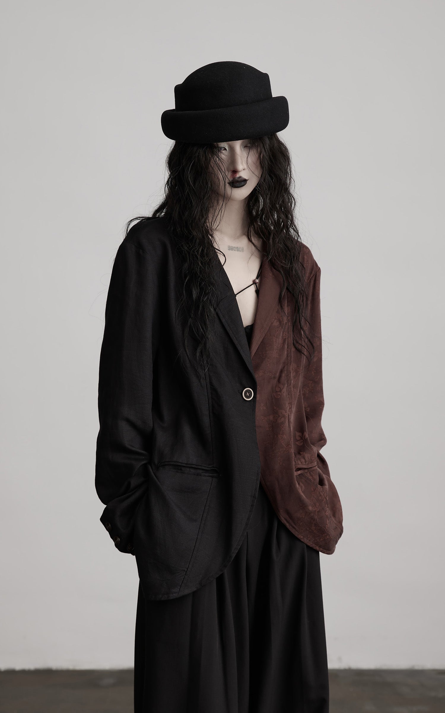 DOINDULGE Deconstructed Spliced Blazer