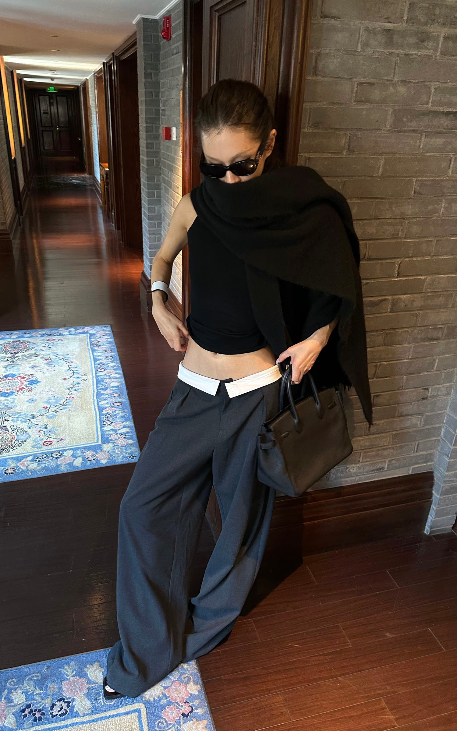 0122stepll 低ウエストテーラードパンツ