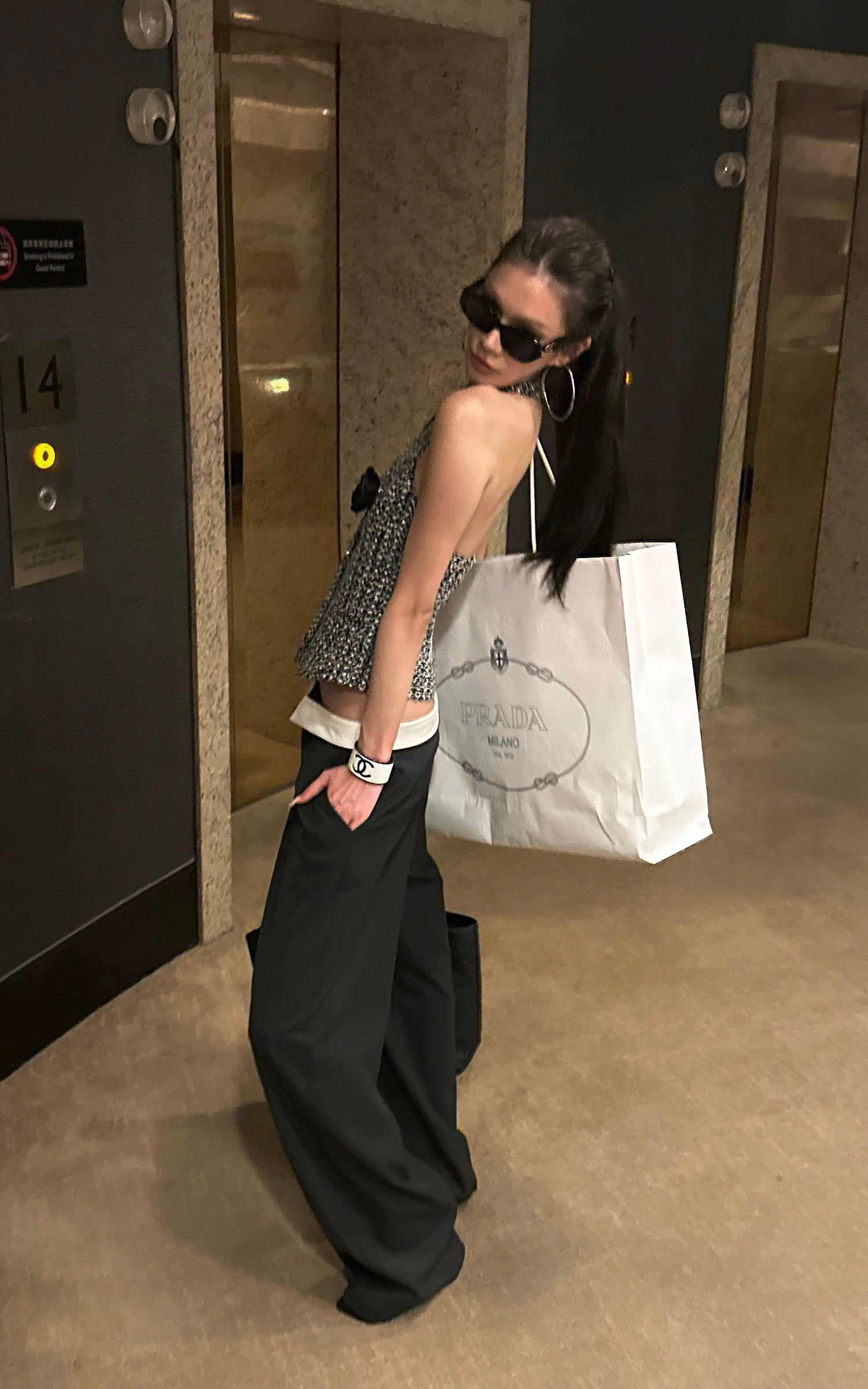 0122stepll 低ウエストテーラードパンツ