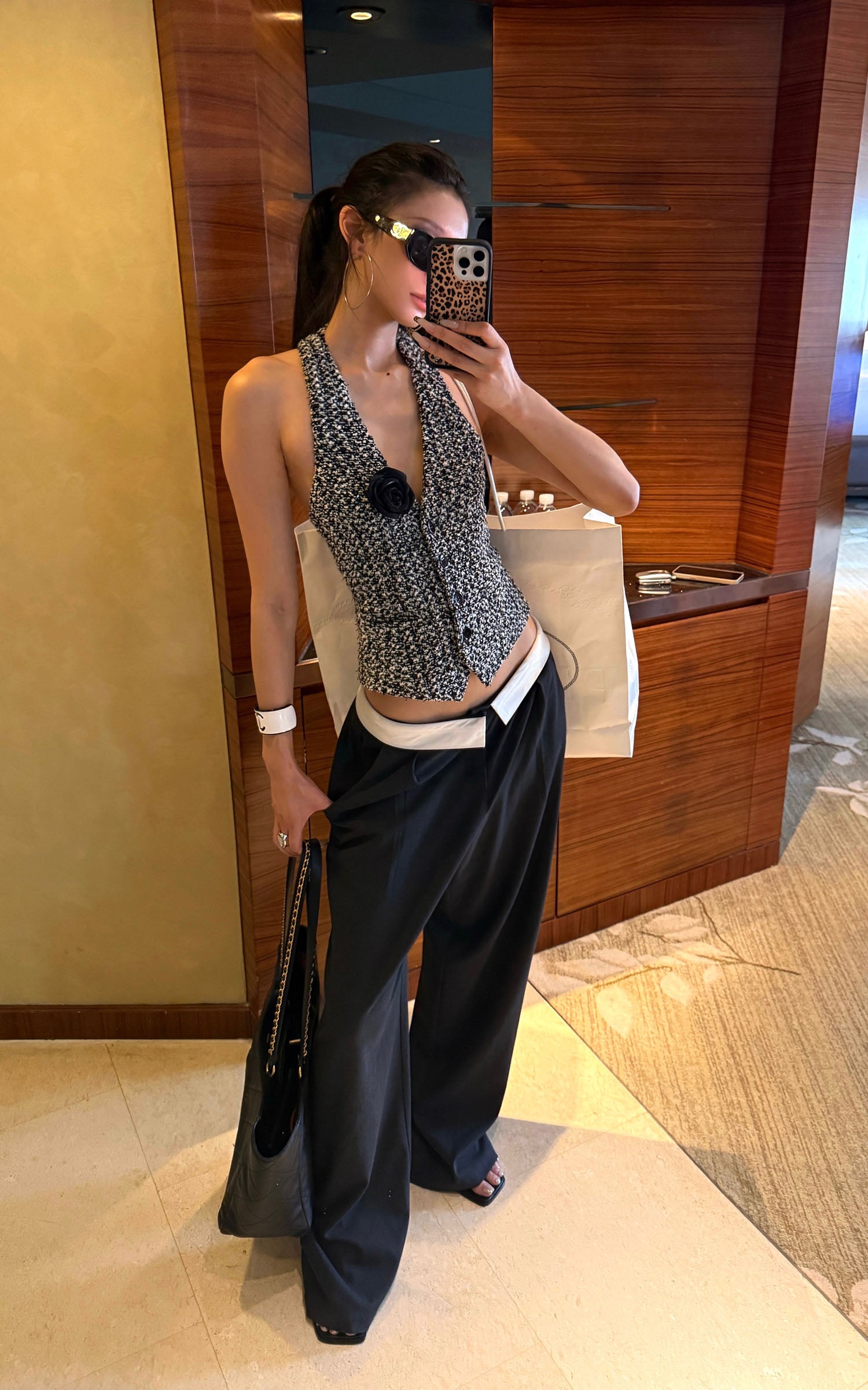 0122stepll 低ウエストテーラードパンツ