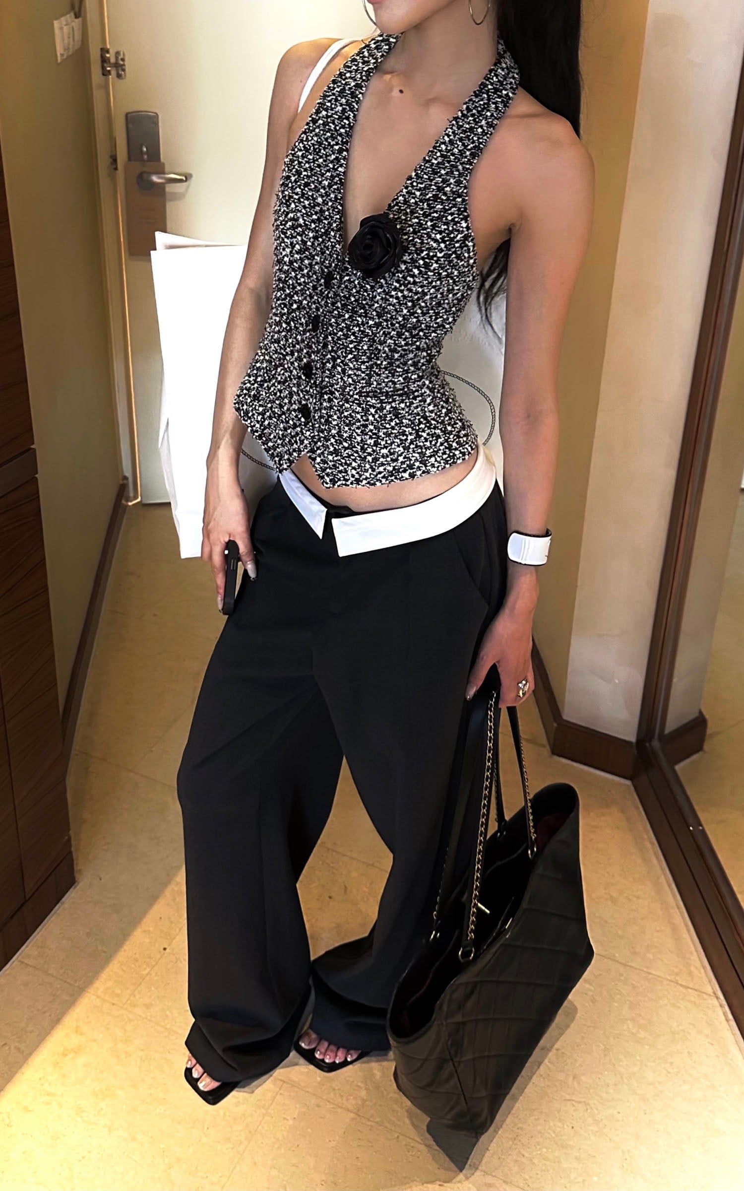 0122stepll 低ウエストテーラードパンツ