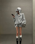 WARDEN EDGE Knit Hoodie & Shorts Set