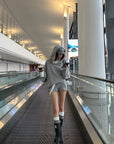 WARDEN EDGE Knit Hoodie & Shorts Set