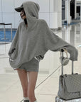 WARDEN EDGE Knit Hoodie & Shorts Set
