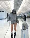 WARDEN EDGE Knit Hoodie & Shorts Set